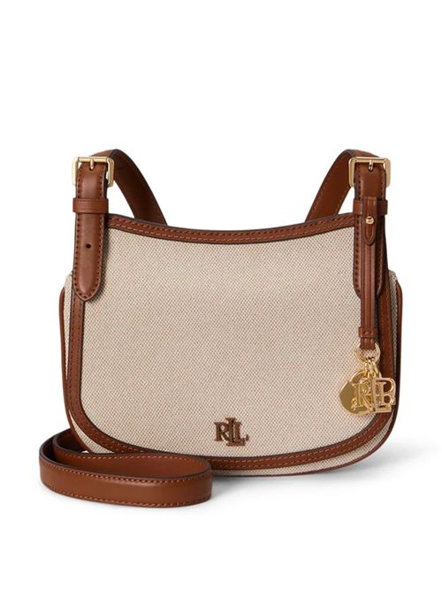 MARCY CRSBDY-CROSSBODY-MEDIUM LAUREN RALPH LAUREN | 431P10512001NTRL/BUFF CANVAS/LAUREN TAN